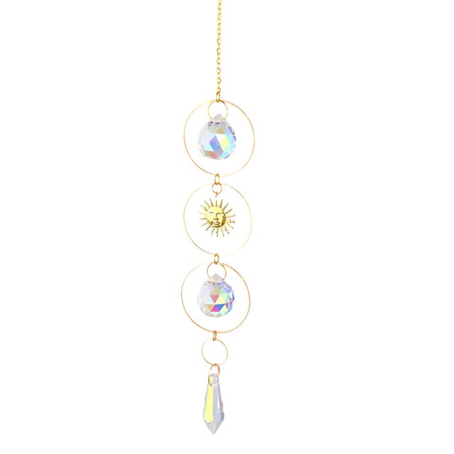 Atrapasueños de cristal, parasol colgante de prisma de cristal para hacer arcoíris, regalo de hadas para decoración del hogar y el coche de ventana