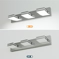 thumbnail image 4 of Chrome LED Modern Bathroom 3-Light Vanity Light Fixtures 23.6Inch, Dimmable Modern Acrylic Bathroom Wall Lighting Fixtures Over Mirror (Cool White 6000K), 4 of 9