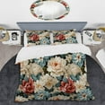 thumbnail image 2 of Designart "Classic Beige Vintage Flora II" Floral Bedding Covert Set - Cottage Bed Set With 2 Shams, 2 of 5