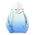 thumbnail image 3 of ATOGUTA Girls School Uniform Hoodie Size 5T-15 Thick Graphic Sweatshirt with Pocket Cute Pullovers Tops Sky Blue, 3 of 5