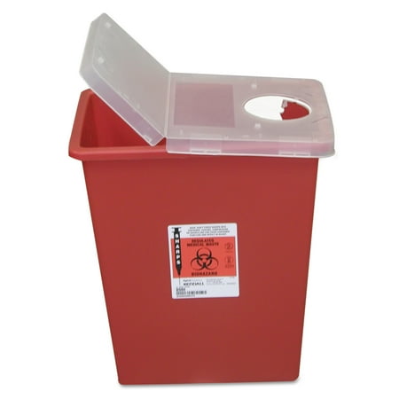 - Covidien Sharps Containers, Polypropylene, 8 gal, 15 1/2 x 11 x 17 3/4, Red