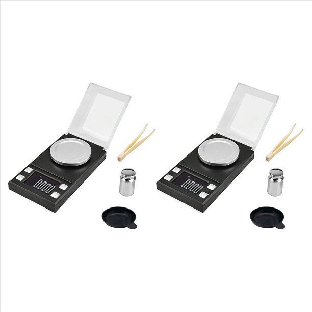 2X Escala Digital de Miligramos 100G / 0.001G, Escala de de Mini Quilates de Alta PrecisióN para BáScula de Bolsillo con Peso de CalibracióN