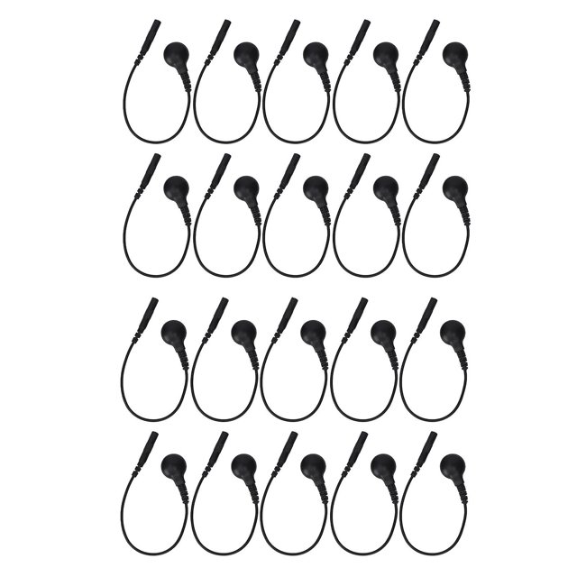 Lot de 20 fils d'électrode courts en cuivre, type bouton, adaptateur pour appareil TENS, longueur 15 cm