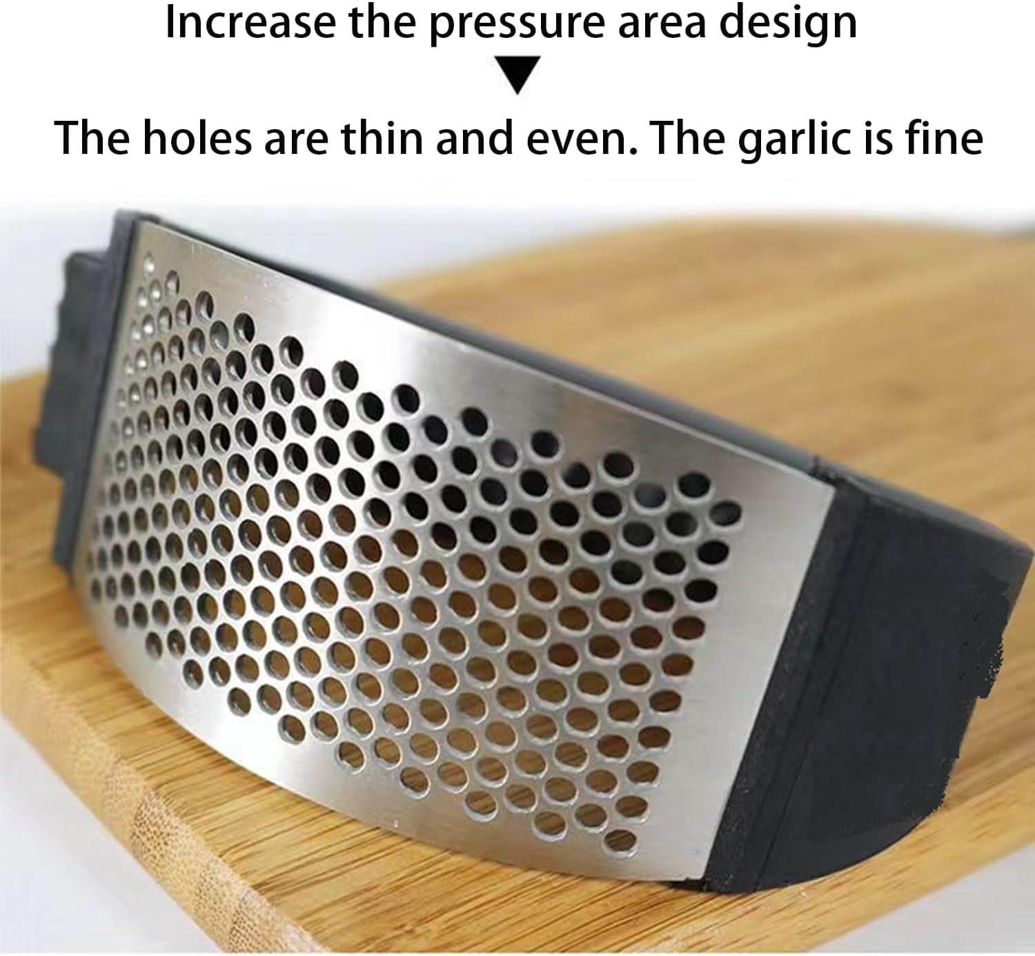 Stainless Steel Garlic Press, Garlic Press Rocker Crusher Masher,Garlic Smasher, Portable Manual Heavy Duty Garlic Mincer, Garlic Chopper (1Pack)