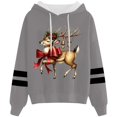 thumbnail image 4 of WILLBEST Sweat à Capuche pour Femmes et Hiver Mode Noël Nœud Rouge Imprimé Cerf Sweat à Capuche à Cordon, 4 of 4