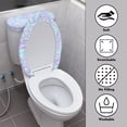 thumbnail image 3 of HELLHERO Fish Scale Pattern Adds Holiday Charm for Bathroom Supplies, Soft Polyester Toilet Covers Set, Stretch, Adjustable, 2 Pack, 3 of 8