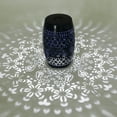 thumbnail image 6 of GDF Studio Classic Oriental Mosaic Outdoor Side Table with Ceramic Tile Top and Metal Frame, Dark Blue, 6 of 9