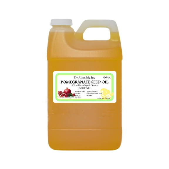 Dr Adorable - 64 oz - Pomegranate Unrefined Oil - Extra Virgin 100% Pure Organic Cold Pressed Natural