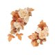 thumbnail image 5 of Juego de 2 piezas de arreglo floral rústico con adorno artificial para decoración frontal Champán naranja, 5 of 9