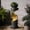 Bronze, variant on Outdoor Water Fountain with LED Light, Modern Spiral Tiered Outdoor Fountain with Stone Planter Curved Freestanding Waterfall Fountains for Garden Patio Deck Porch Gold