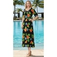 thumbnail image 3 of HAPPY BAY Women's Beachwear Swimsuit Coverups Summer Cover ups for Swimwear Women Button up Beach Dress Night T Shirt L-XL Sable, Floral Hibiscus, 3 of 5