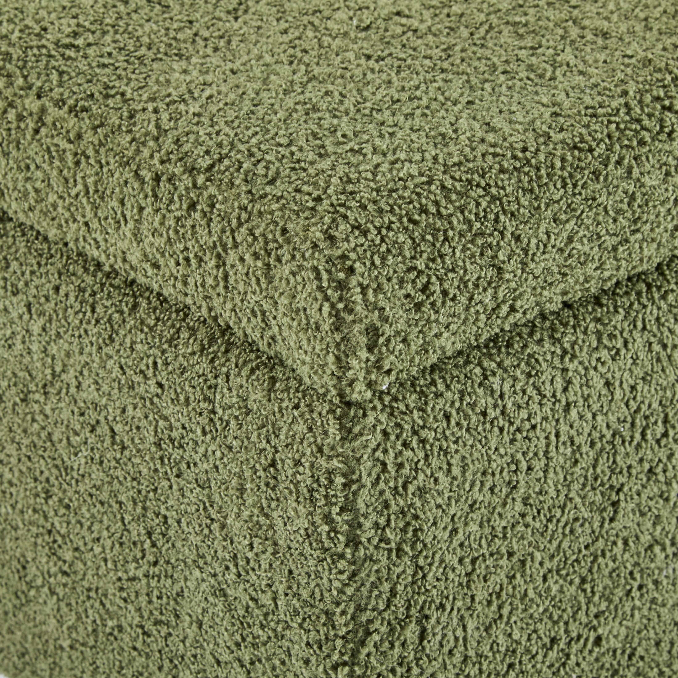 Christopher Knight Home 39" Green Boucle Storage Ottoman with Hinged Lid and Birch Wood Legs