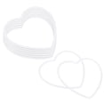 thumbnail image 1 of Uxcell Paquete de 8 Anillos de Atrapasueños, 7.9 Pulgadas, Forma de Corazón de Plástico, Aro de Macramé para Decoraciones de Manualidades DIY en Blanco, 1 of 1