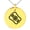 Gold, variant on Stainless Steel Obata Samurai Crest Engraved Small Medallion Circle Charm Pendant Necklace