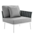 thumbnail image 6 of Modway Stance 9 Piece Aluminum Outdoor Patio Aluminum Sectional Sofa Set in White Gray, 6 of 10