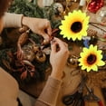 thumbnail image 2 of 100 piezas de cabeza de girasol artificial, flores falsas para el hogar, adorno de guirnalda, accesorio, 2 of 6