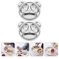 thumbnail image 5 of 2 Pcs Assiette Divisée en Acier Inoxydable Assiette de Service pour Tout-Petits Assiette pour Enfants, 5 of 5
