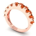 thumbnail image 2 of 1.53 ctw Wedding Band for Women - 18K Rose Gold Simulated Red Diamond Stackable Eternity Ring, 2 of 6