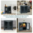 thumbnail image 4 of Sunnydaze Versatile Plastic Storage Cabinet with Adjustable Shelf and 2 Windows - Charcoal - 25.5", 4 of 8