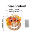 thumbnail image 2 of 14‘’ Pumpkin Wreath for Front Door, Rustic Fall Pumpkin Garland Hanging Decoration for Front Door, Pinecones & Bow for Halloween Thanksgiving Farmhouse Decor, 2 of 10