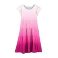 thumbnail image 5 of Alkepwun Girls Summer Dresses with Pockets Ombre Ruffle Sleeve Tiered Swing A-Line Cute Midi Casual Sundress 6-14Y, 5 of 5
