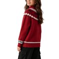 thumbnail image 5 of Jalioing Teen Girls Crew Neck Sweaters Fashion Long Sleeve Graphic Sweater Pullover Winter Casual Knitted Tops 9-15 Years, 5 of 7