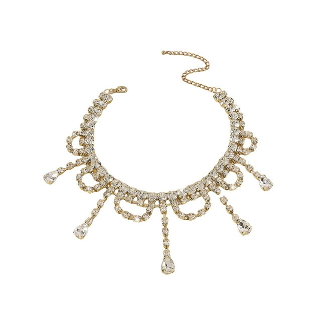 Cadena para el cuello jinwen Decoración cuello Gargantillas Colgante dorado