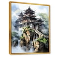 thumbnail image 2 of Designart "Misty Mountains III" People Framed Wall Art - Global Brown China Art Hallway Framed Wall Art Decor, 2 of 6