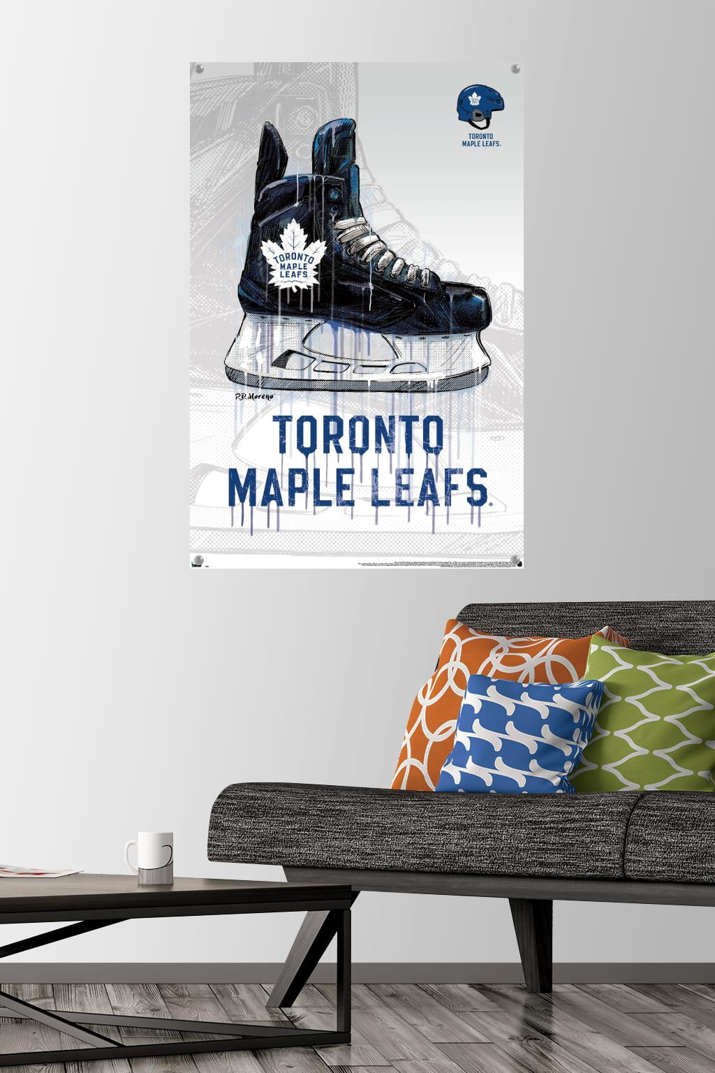 NHL Toronto Maple Leafs - Drip Skate 20 Wall Poster with Push Pins, 22.375" x 34"
