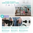 thumbnail image 6 of Regalo Extra Wide 58” Arched Décor Baby Safety Gate with Extensions, Pressure-Mounted for Doorways & Bottom of Stairs, Dark Bronze, 6 of 10