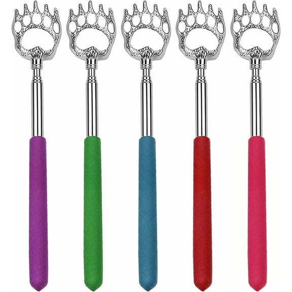 5 Telescopic Bear Claw Back Scratcher Long Hand Instant Itch Relief Massager 22"