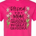 thumbnail image 4 of Inktastic Blessed to Be a Mom, Grandma, and Great Grandma Pink Flowers T-Shirt, 4 of 5