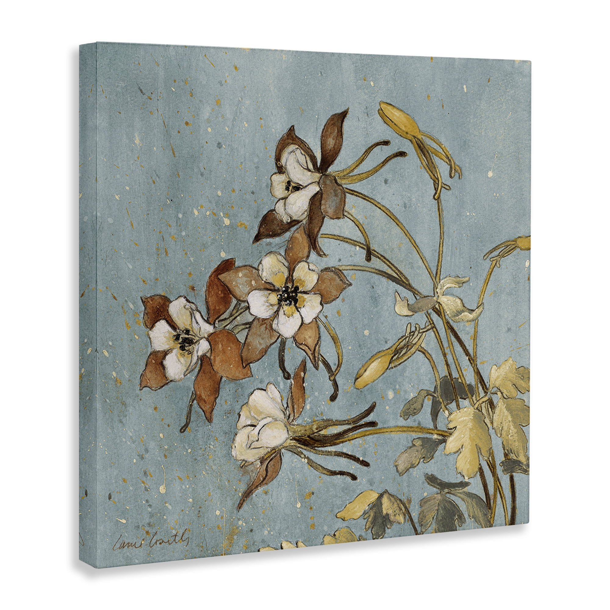 Stupell Industries Rustic Blooming Buds Botanical & Floral Painting Gallery Wrapped Canvas Art Print Wall Art, 30 x 30