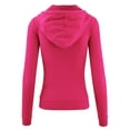 thumbnail image 3 of FashionMille Women Regular Slim Fit Lightweight Zip UP Cotton Blend Hooded Jacket, 3 of 5