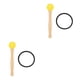 thumbnail image 4 of Wosthever Cuenco de cristal sólido, palo para golpear con anillo de goma, cuencos de música de percusión, mazo, palos para golpear, baqueta de Amarillo 2piezas, 4 of 6
