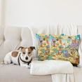 thumbnail image 4 of Ambesonne Colorful Throw Pillow Cover 2 Pack, Nature Beasts Hippo, 16", Multicolor, 4 of 7