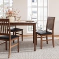 thumbnail image 3 of May in Color Wooden Dining Chairs Set of 6, Modern Dining Chairs with Rubberwood Legs, 350LBS Capacity, Leather Side Seat for Kitchen, Dining Room, Living Room, Home Office, Terrace, Courtyard, Brown, 3 of 8