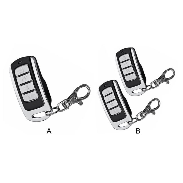 Automotive Garage Door Gate Remote Control Replacing 12V Portable Battery Powered 433 4 Channel Replacement Universal Alarms Controller 2Pcs