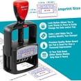 thumbnail image 5 of MaxMark Heavy Duty Style 5 Date Stamp with FAXED self inking stamp - 2 Color Blue/Red Ink, 5 of 7
