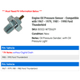 thumbnail image 2 of Engine Oil Pressure Sensor - Compatible with 1967 - 1979, 1981 - 1990 Ford Thunderbird 1968 1969 1970 1971 1972 1973 1974 1975 1976 1977 1978 1982 1983 1984 1985 1986 1987 1988 1989, 2 of 2