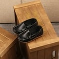 thumbnail image 4 of Baby Shoes Solid Leather Sport Lazy Casual Boat Girls' Sneakers Black 31, 4 of 5