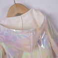 thumbnail image 7 of Toddler Raincoat Girls Lightweight Jacket Windproof Hooded Zipper Coat Raincoat Reflective Sun Girls Rain Jacket White 5 Years-6 Years, 7 of 7