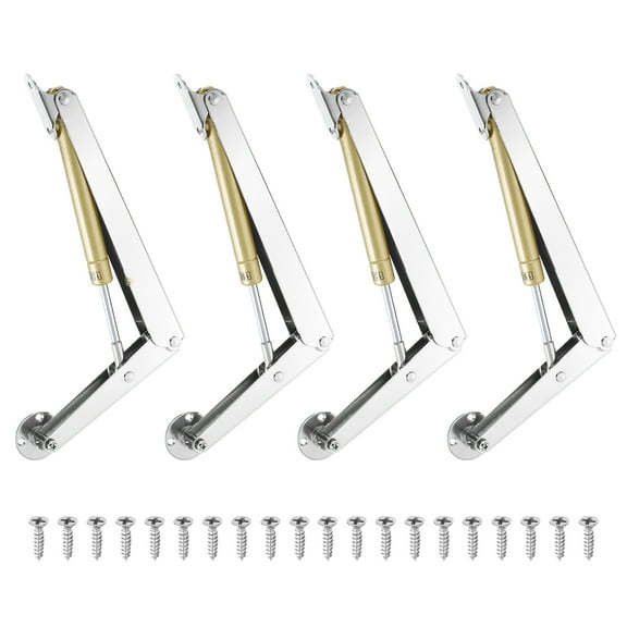 Uxcell 4Pcs Lid Support Hinge, 150N Gas Struts Soft Close Folding Lid Stay Hinges