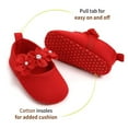 thumbnail image 5 of Baby Girl Shoes Soft Sole Floral Newborn Infant Mary Jane Flats Baptism Dresses Shoes Soled Sandals Shoes Princess Shoes-Red-10.5Cm, 5 of 6