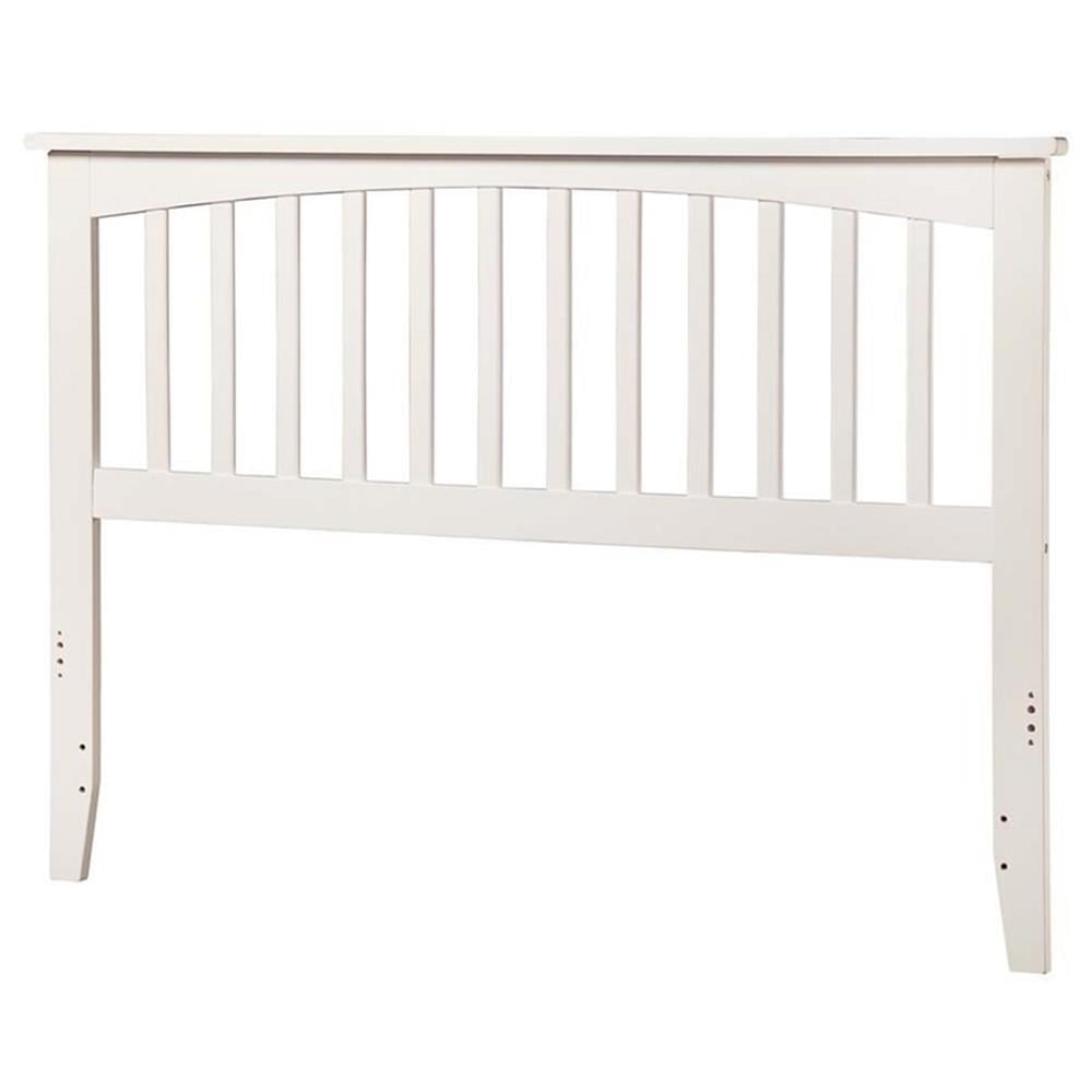 Leo & Lacey Contemporary Full Wood Headboard in White Finish