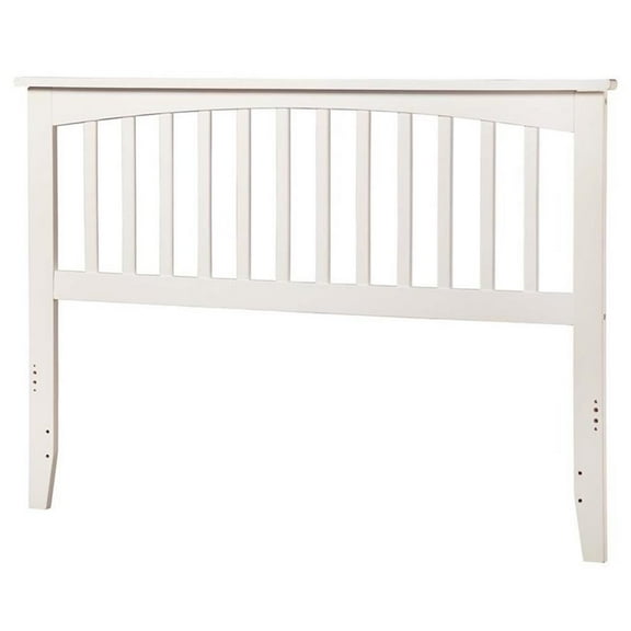 Leo & Lacey Traditional Wood Full Headboard w/ USB Charging Station in White