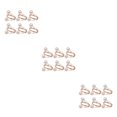 thumbnail image 3 of Bewildely 6 servilleteros con hierro metálico y joyería hecha a mano decoración boda Halloween bodas cumpleaños vacaciones oro rosa Type1 NO1, 3 of 6