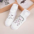thumbnail image 4 of Zapato Bonitos calcetines con estampado de dibujos animados para bebés y niñas, calcetines cortos de algodón para niños (rosa) Ehuebsd Para Estrenar, 4 of 4