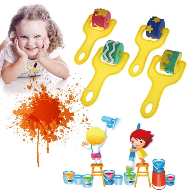 Pincel de esponja para pintar, herramienta de grafiti para educación de la primera infancia (al azar), 4 Uds. JShteea El nuevo