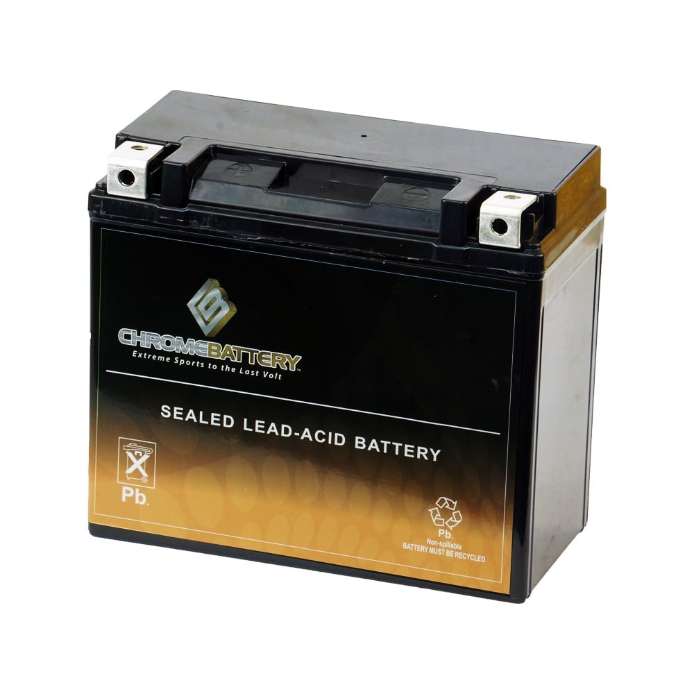Chrome Battery YTX20-BS (20-BS 12 Volt,18 Ah, 270 CCA) Motorcycle Battery for Harley-davidson 1200cc Fx Electric Start 1976
